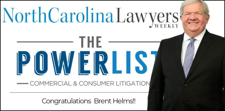 Brent Helms selected to 2025 Commercial & Consumer Litigation Power LIst by North Carolina Lawyers Weekly | Robinson & Lawing LLP